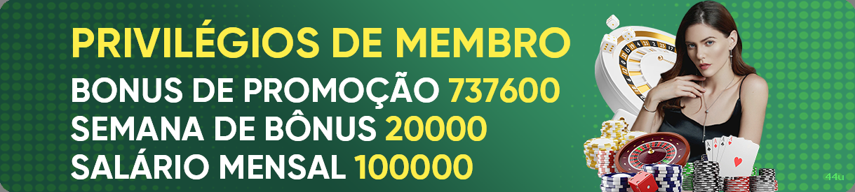 Bônus boas-vindas 44u R$100